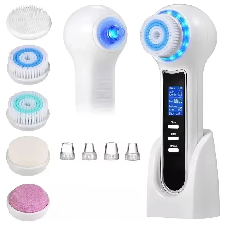 5 in 1 LumaSkin™ Electric Facial Cleansing Brush Blackhead Remover Vacuum