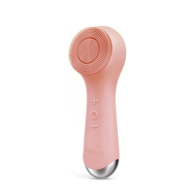 LumaSkin™ Facial silicone cleansing brush with dual rotation and vibration modes