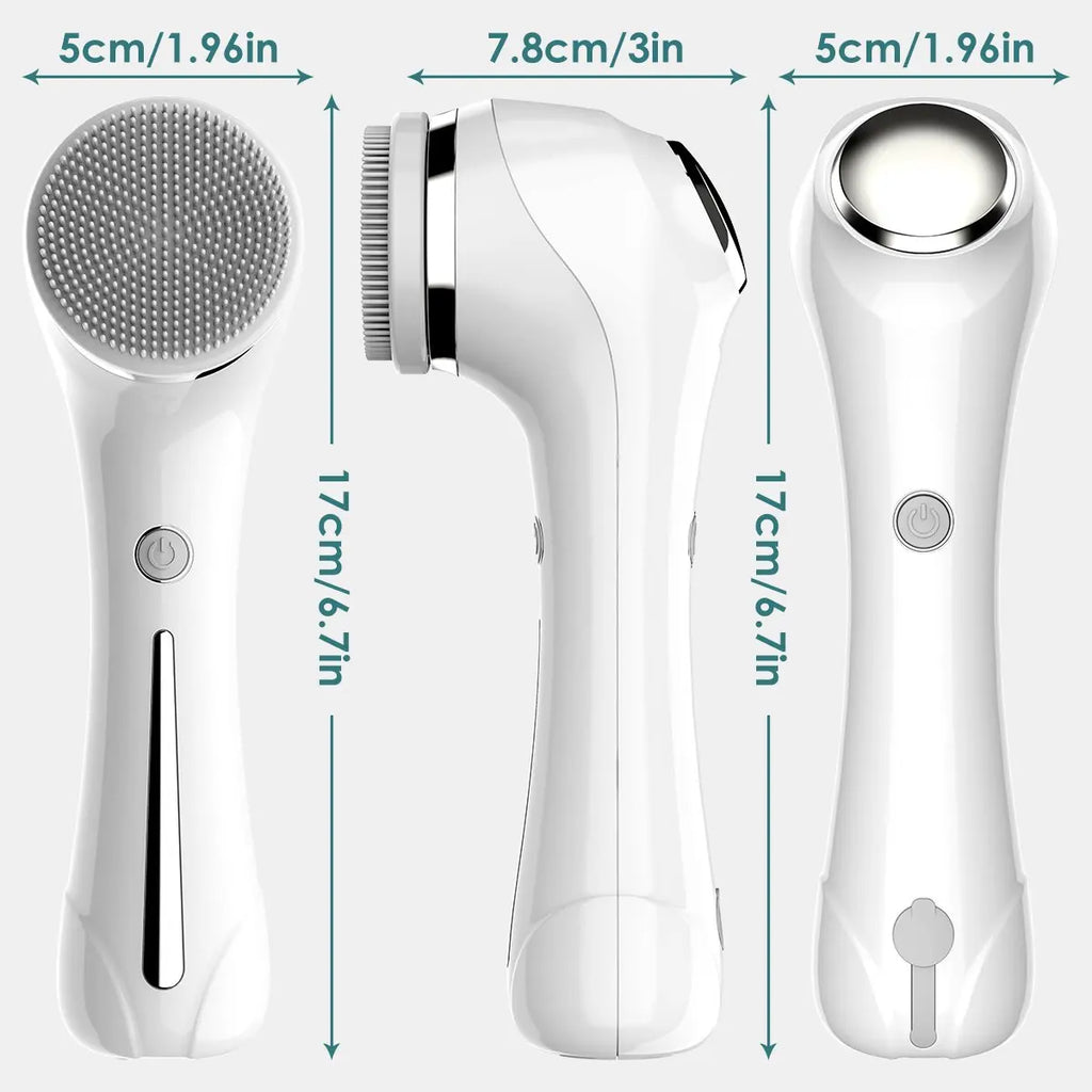 LumaSkin™ Facial Cleansing Brush with 5 Interchangeable Brush Head IPX7
