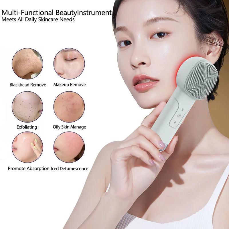 6 in 1 LumaSkin™ Sonic Facial Cleansing Brush with Thermal Function