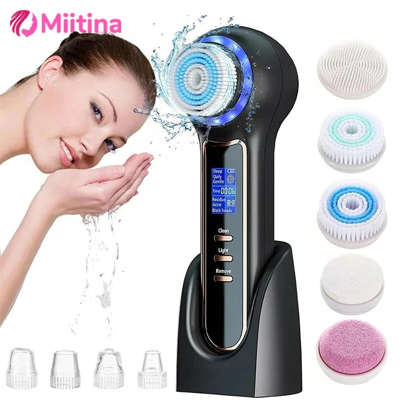 5 in 1 LumaSkin™ Electric Facial Cleansing Brush Blackhead Remover Vacuum