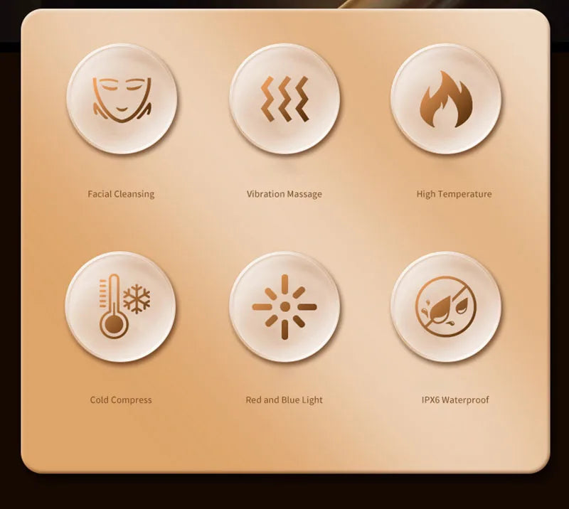 6 in 1 LumaSkin™ Sonic Facial Cleansing Brush with Thermal Function